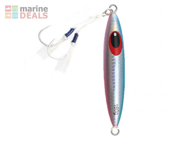 NOEBY Long Fall Slow Pitch Jig 160g 4/0 Blue Mac Carousel 1