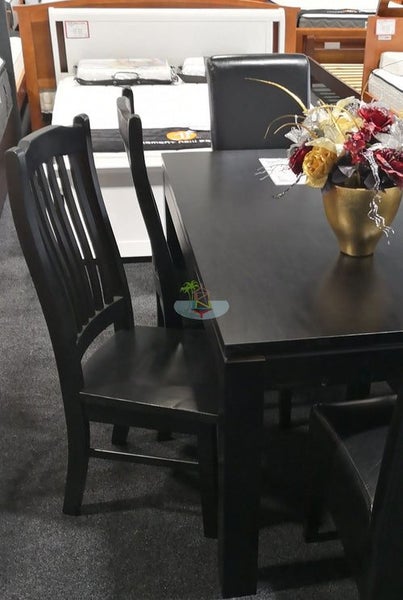 PurePine# NZ Pine Dining Table | 1.5M | Black color| TR Carousel 2