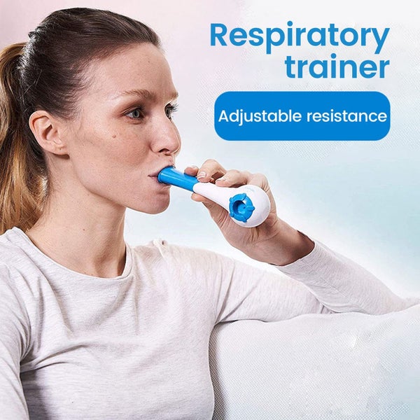 Respiratory Lung Exerciser Breathing Exercise Device Handheld Portable Trainer Carousel 7