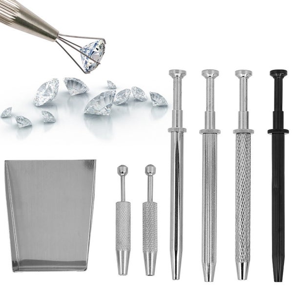 diamond pick up tool jewelry tweezers jewelry beads claw 7pcs / set 4 Prongs Carousel 2