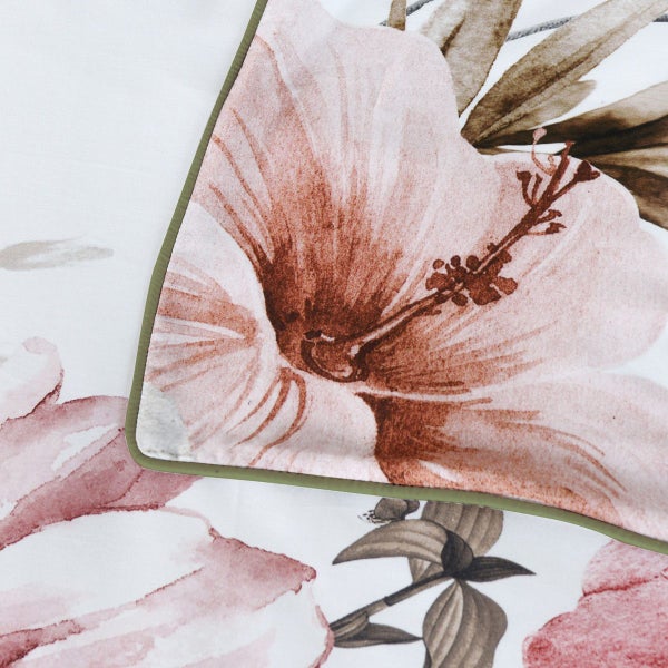 Bianca Eliana White Floral Printed Cotton Sateen Quilt Cover Set or Accessories Carousel 5