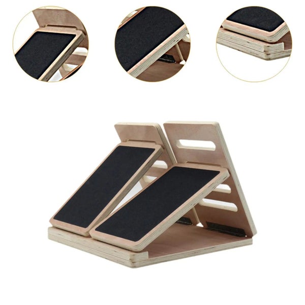 NNEOBA Wooden Slant Board - 4 Angle Yoga Accessory Carousel 2