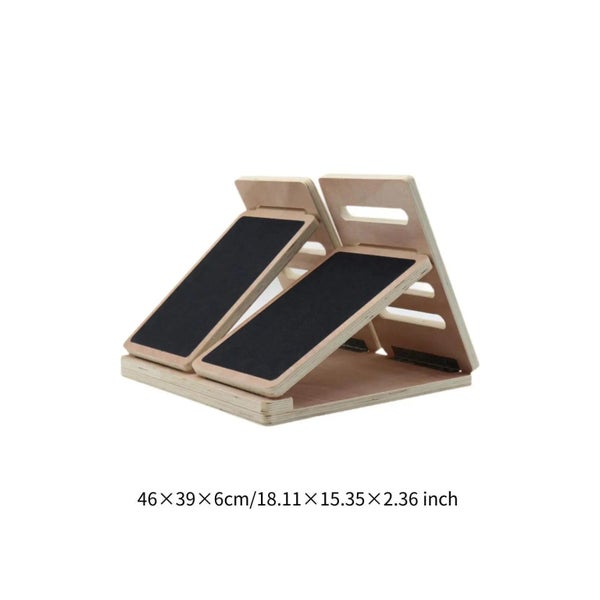 NNEOBA Wooden Slant Board - 4 Angle Yoga Accessory Carousel 6