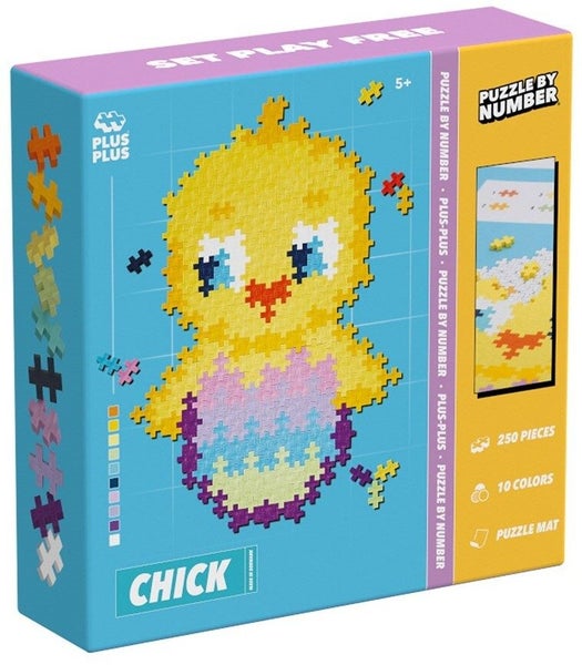 Plus-Plus: Puzzle By Number Chick (250pc) Carousel 1