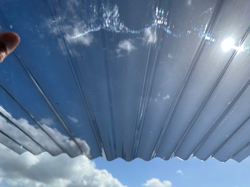 2.4M Length - Colour Grey - Corrugated Profile, Polycarbonate Roofing Sheets Carousel 2