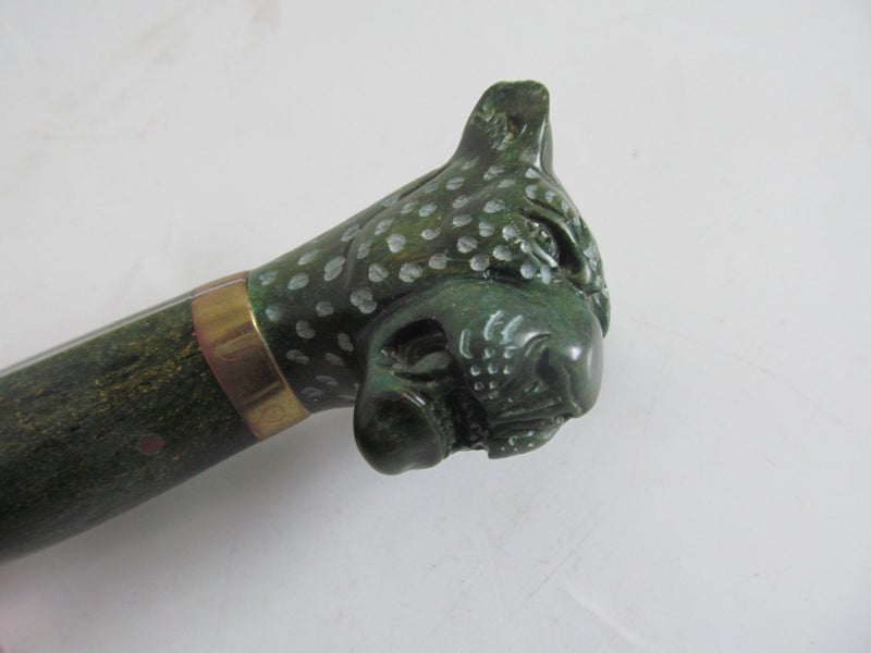 SUPERB HAND CRAFTED AFRICAN VERDITE JADE HUNTING KNIFE Carousel 1