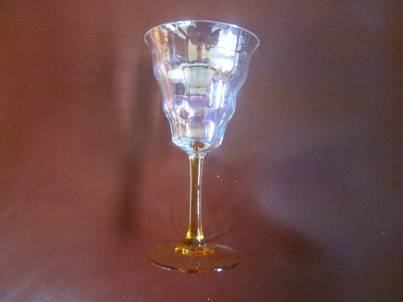 Rare Set of 8 Iridescense Sherry Glasses Carousel 2