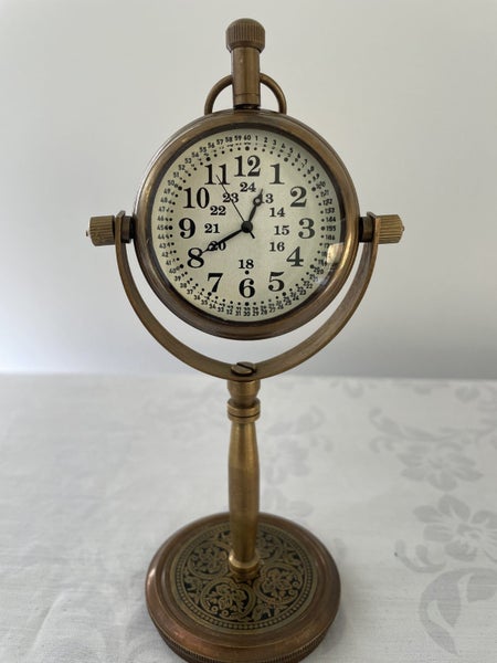 Maritime Compass Antique Style Victoria Desk/Table Clock Carousel 2