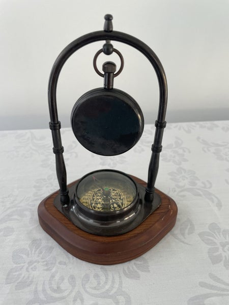 Maritime Compass Antique Style Victoria Desk/Table Clock Carousel 15