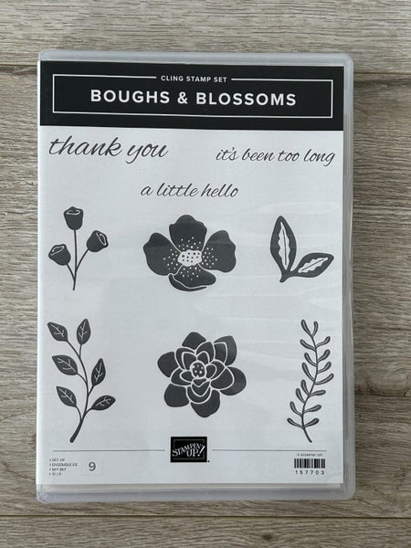 STAMPIN' UP - BOUGHS & BLOSSOMS CLEAR MOUNT STAMP SET Carousel 1