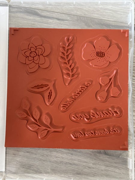 STAMPIN' UP - BOUGHS & BLOSSOMS CLEAR MOUNT STAMP SET Carousel 2