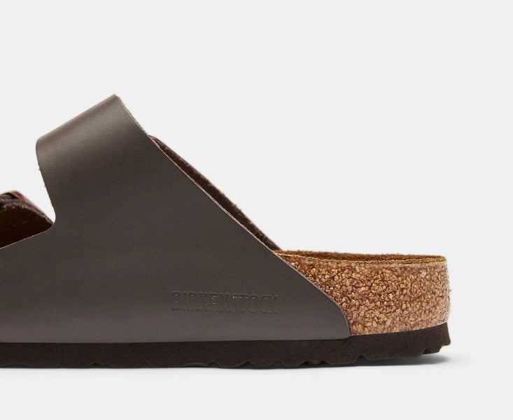 Birkenstock Unisex Arizona Leather Regular Fit Sandals - Dark Brown Carousel 4