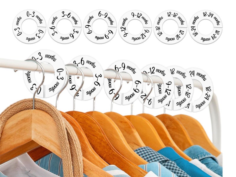 6Pcs Baby Closet Size Dividers Nursery Wardrobe Organizer Carousel 1