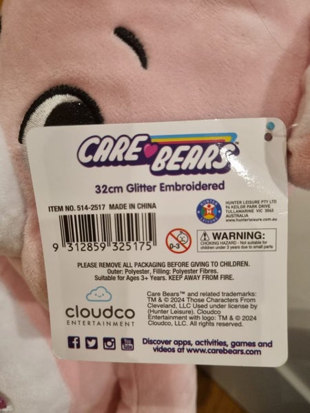 Glitter CARE BEARS - 32cm Brand New Carousel 3