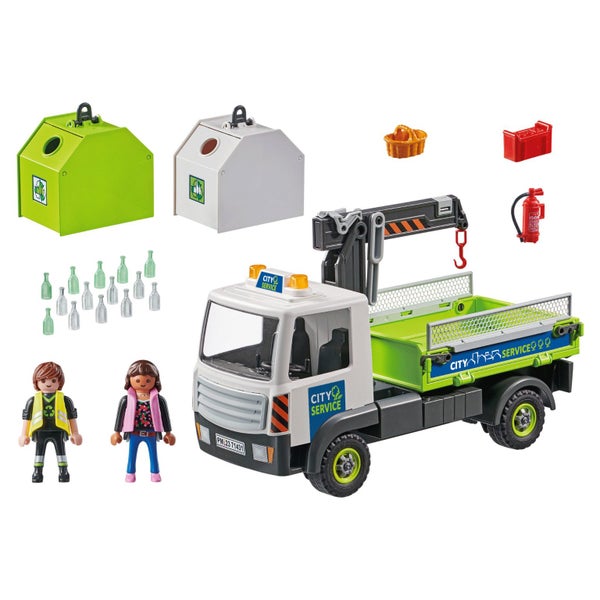 Playmobil Waste Glass Truck with Container Carousel 6