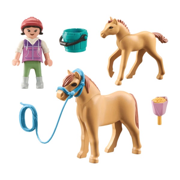 Playmobil Child with Pony & Foal Carousel 3