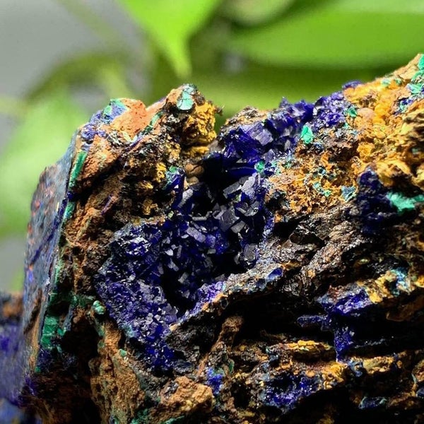 Natural Azurite Malachite Geode Crystal Mineral Specimen Stone Healing New Y6D8 Carousel 2