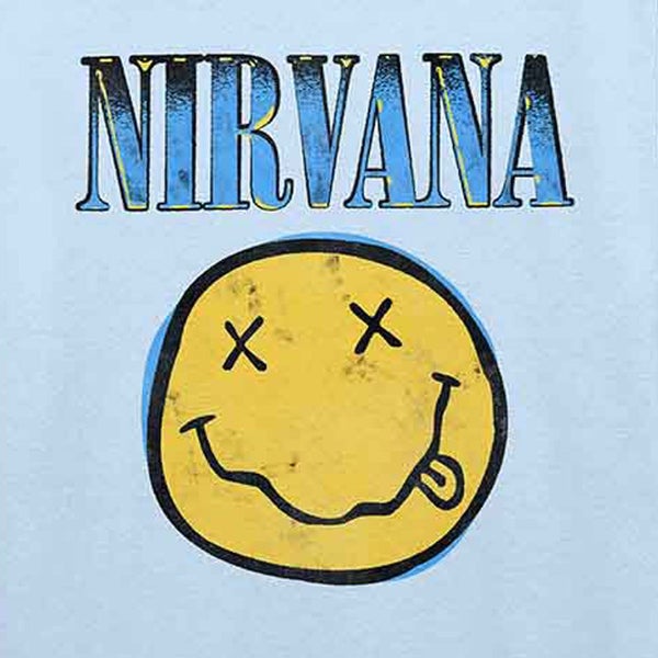Nirvana Grunge Face Blue T Shirt Carousel 2