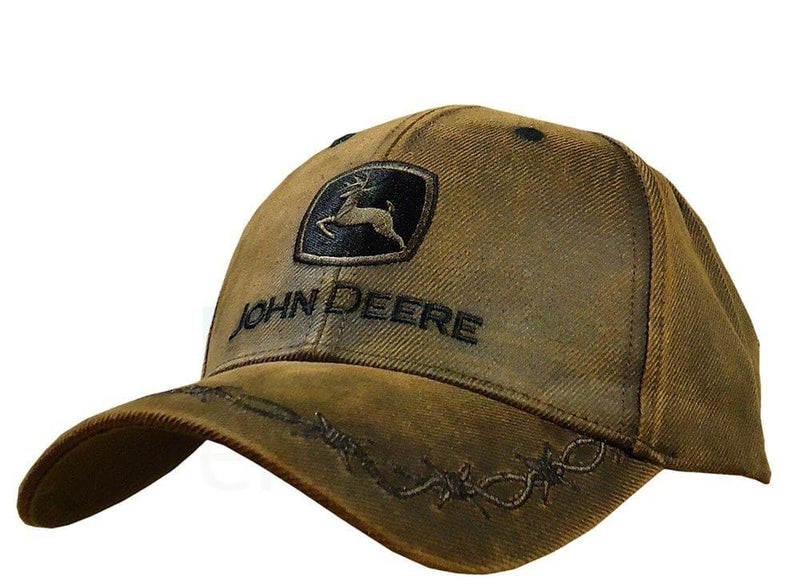 John Deere Oilskin Cap - Brown Carousel 1