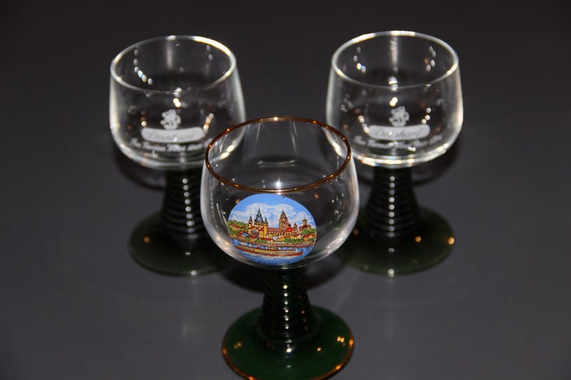 Vintage Wine Glasses - German Carousel 1