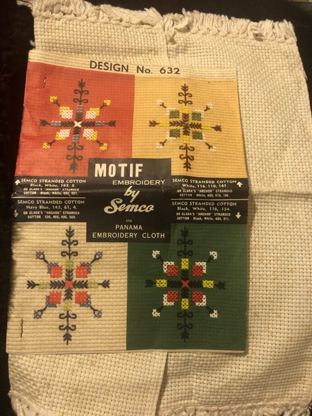 3 x Cross stitch table mats, charts and fabric Carousel 1