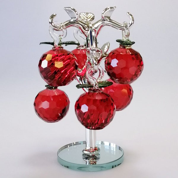 16cm Cut Glass Red Apple Tree63002677207939112