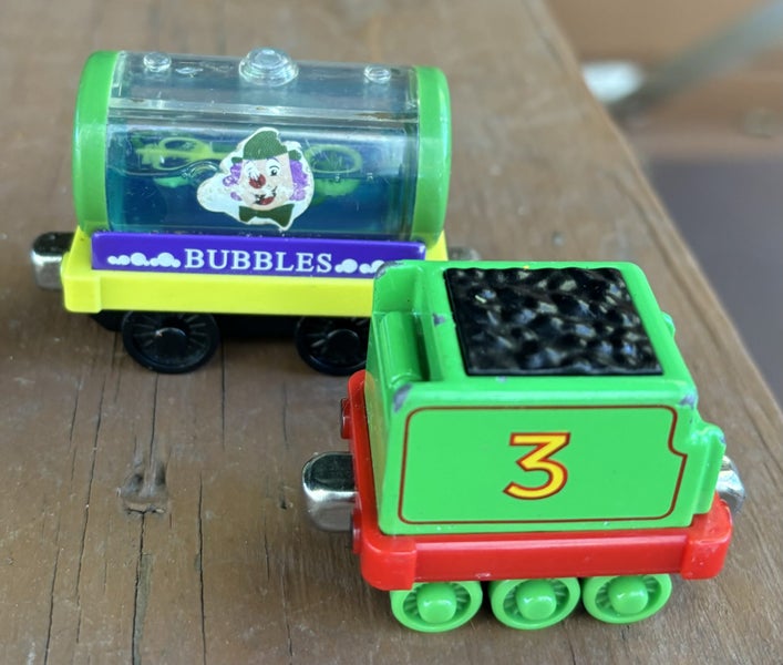 Thomas the Tank x2 Carriages“ PercysTender”+“ Bubbles Tank”Metal Excel Cond Carousel 1