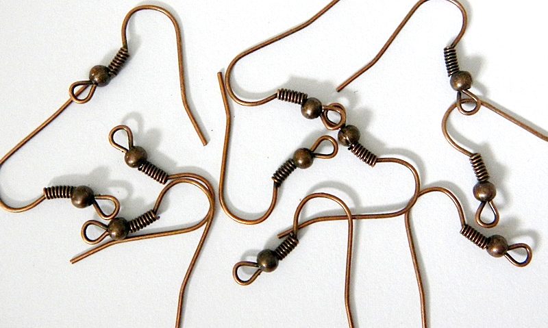 4 Pairs FRENCH HOOKS - COPPER Carousel 1