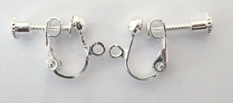 A PAIR of SILVER SCREW-ON EARRINGS Carousel 1