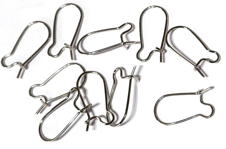 *$1.00 SALE* 10 PAIRS SILVER KIDNEY HOOKS Carousel 1
