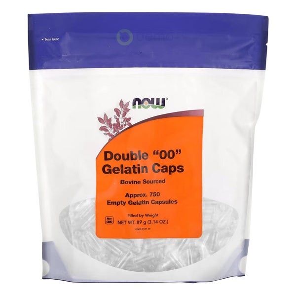 Now Foods, Empty Capsules, Gelatin, Double "00", 750 Gel Capsules Carousel 1