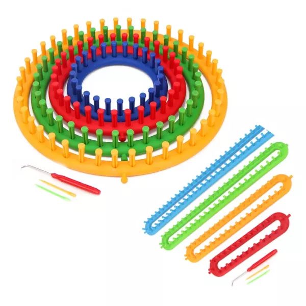1 Set Rectangle Round DIY Knitting Loom Scarf Sweater Hat Shawl Stitching Knit Carousel 2