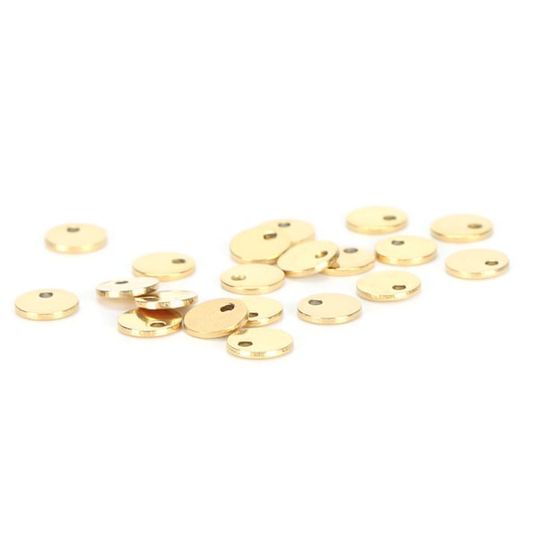 stainless steel round tag 20pcs DIY Round Pendant Stainless Steel Dog Tag with Carousel 1