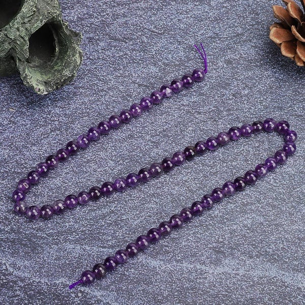 bracelet beads diy jewelry bracelet beads Natural Purple Stone Round Beads DIY Carousel 1