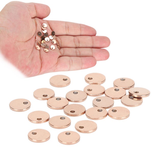 stainless steel round tag diy pendant tag diy dog tag 20pcs DIY Round Pendant Carousel 5