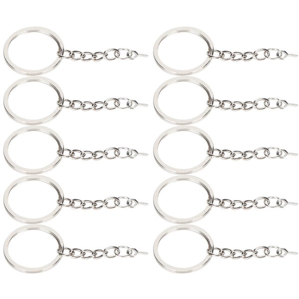 key chain alloy key chain 10pcs Key Ring Alloy Key Chain Ring Parts with Screw Carousel 4