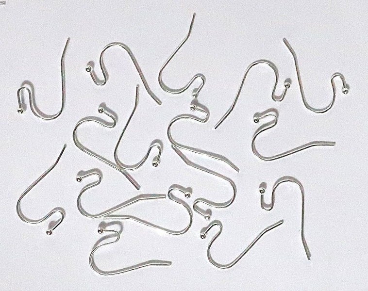 10 PAIR FRENCH HOOKS - SILVER Carousel 1