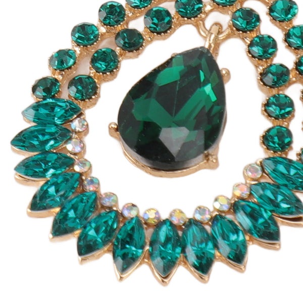 rhinestone pendant earrings Waterdrop Rhinestone Pendant Earrings Elegant Alloy Carousel 5