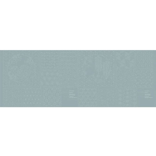 Patchwork Quilting Sewing Fabric Sashiko Botanical Blue Panel 50x140cm Carousel 1