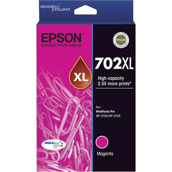 Original Epson 702XL Magenta Ink Cartridge WF-3720 WF-3725 T345392 Carousel 1