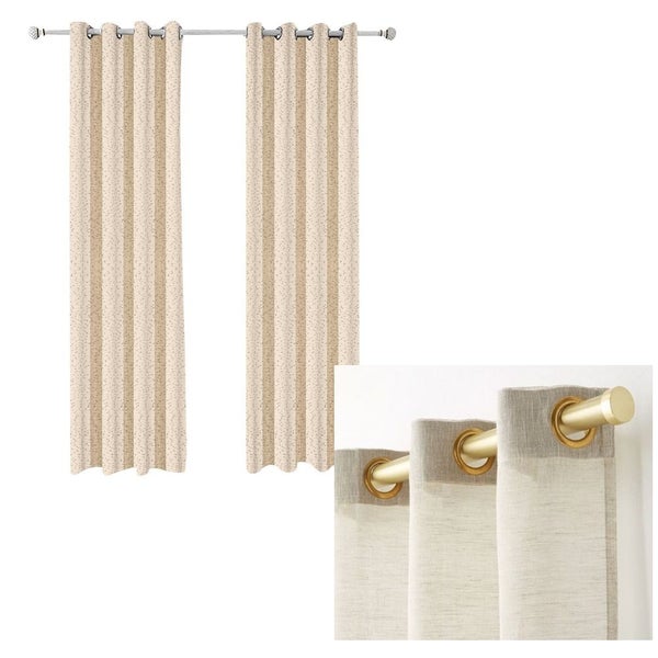 Hod Health And Home 150 Centimetre Beige Curtains Modern Luxury Retro Style For Carousel 1