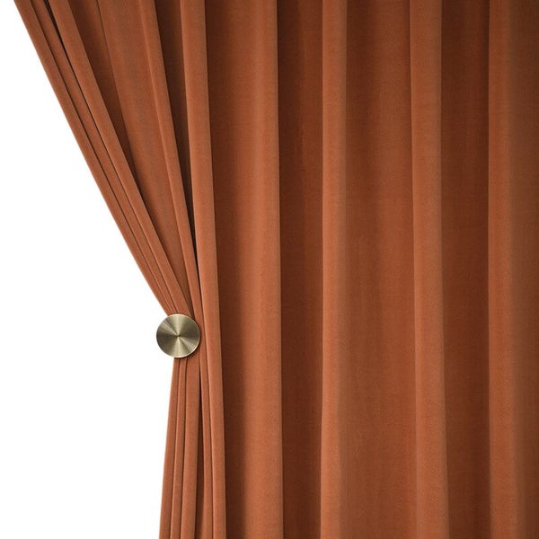 250 Centimetre Orange High Quality Modern Velvet Blackout Curtains For Living Ro Carousel 1