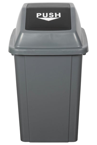 Cleanlink 60L Rubbish Bin with Spring Loaded Bullet Lid, Grey Carousel 1