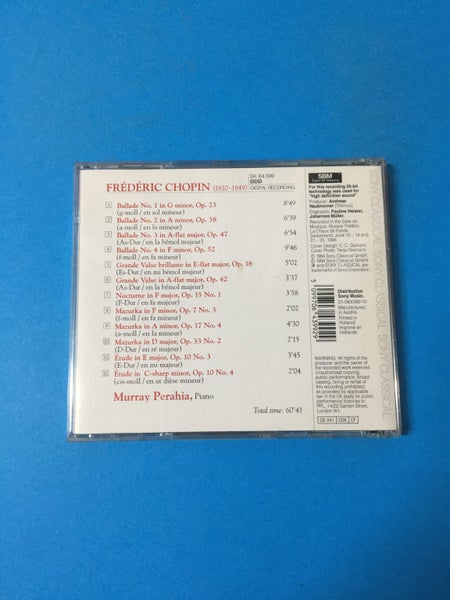 Murray Perahia: Chopin: 4 Ballados (Sony Music) (CD) Carousel 2
