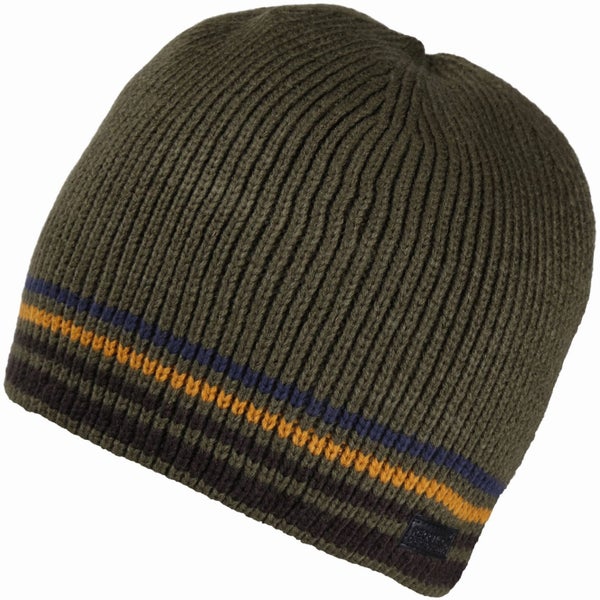 Regatta Mens Balton Warm Winter Fleece Lined Knitted Beanie Hat - Dark Khaki Carousel 1