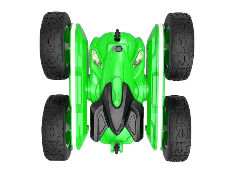 Electric RC Car LED 360 Degree Rotating Car Toy Tumbling Stunt Vehicle Toy Green Carousel 2