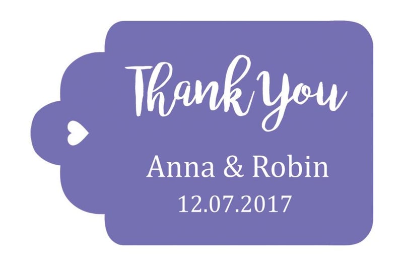 100 PCS Thank You Made Personalized Wedding Favor Gift Hang Tags-Mauve Carousel 1