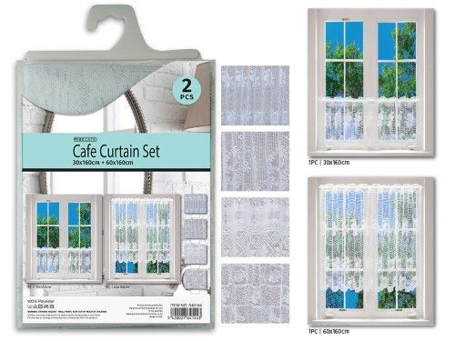 2pc Cafe Curtain Set - Maxcare (24 Sets) Carousel 1