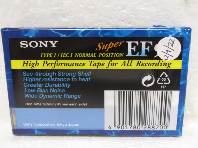 Sony EF 90 Super type 1 Blank Tape Sealed Music audio Cassette Carousel 2