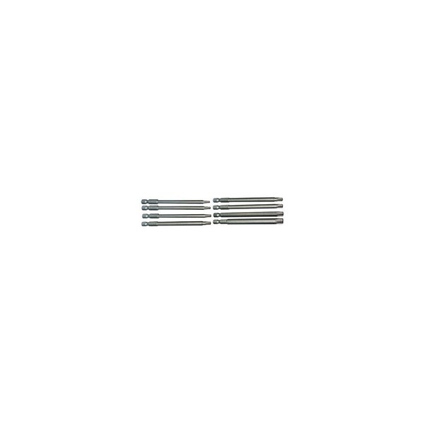 T&E Tools 8 Piece 1/4" Hex Torx Bit Set (T10-T45) 100mm Long Carousel 1